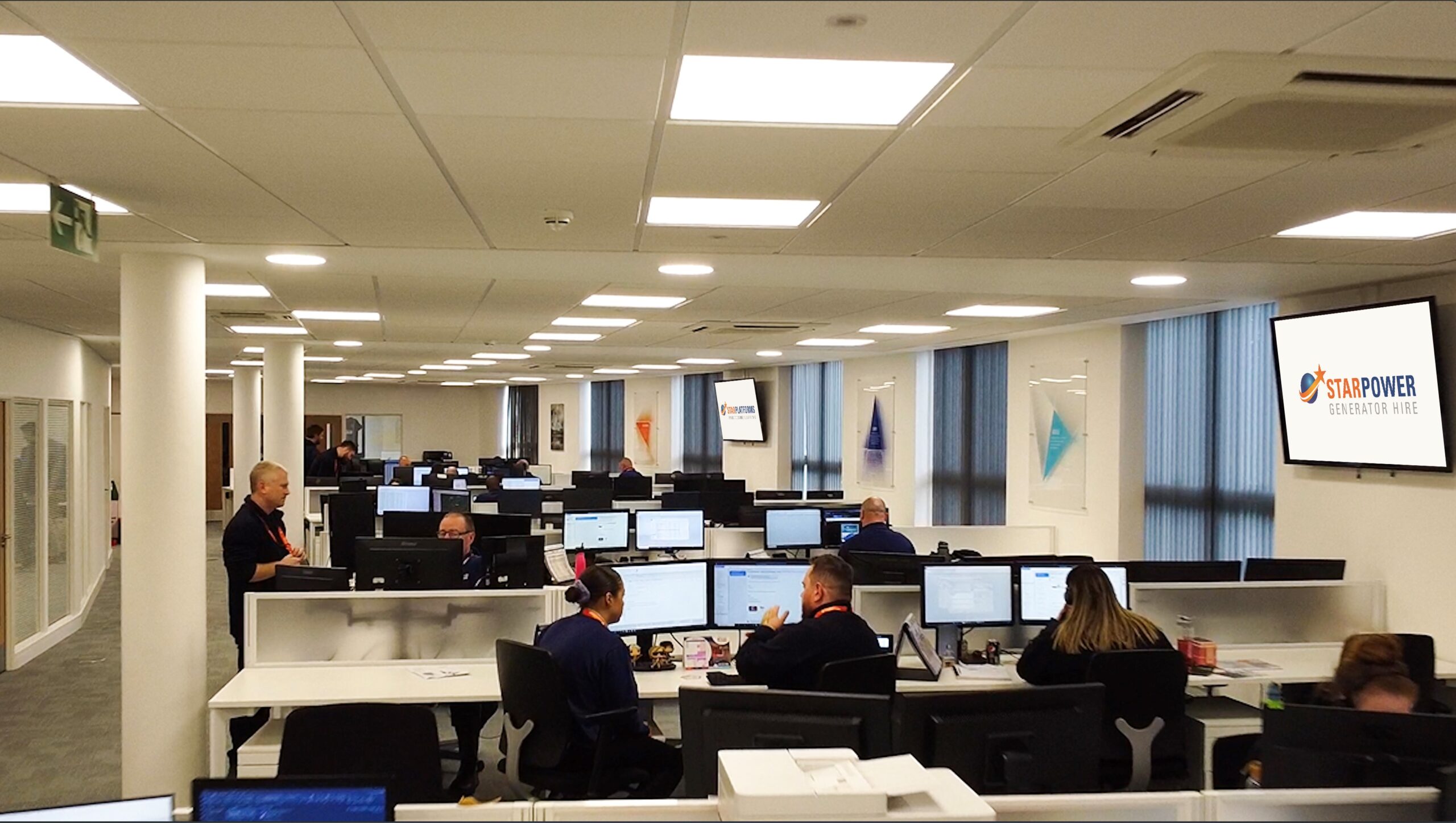 Star Power New HQ Internal. People working in an office