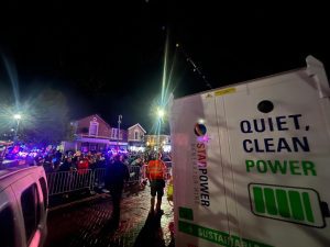 A picture of a Star Power generator at Portishead's Christmas light switch on